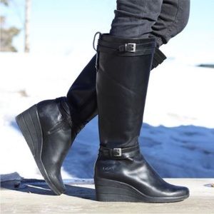 UGG Irmah Wedge Heel Waterproof Leather Boots.